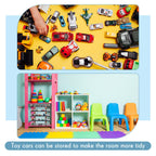 Seenelling Hot Diecast Wheels Parking Garage 1/64 Scale Model Toy Car Display Garage Hot Diecast Wheels Storage Display Case with 5 Levels 30 Parking Spaces Maximum 50 Cars for Adult Son Grandson Gift