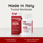 SiderAL Forte Iron Supplement Clinically Proven to Increase Levels Without Side Effects | Sucrosomial High Absorption Gentle Iron Pills for Women and Men | Vitamin C | Anemia & Energy Support | 30 ct