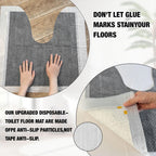 25 Pack Disposable Toilet Mats Absorbent Toilet Floor Protector from Urine U-Shape Toilet Training Rug Waterproof Non-Slip Bathroom Potty Training Mats Toilet Commode Mat for Children Adult (Gray)