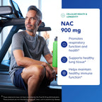 Pure Encapsulations NAC 900 mg - N-Acetyl Cysteine Amino Acid Supplement for Lung & Immune Support, Liver & Antioxidants* - 120 Capsules
