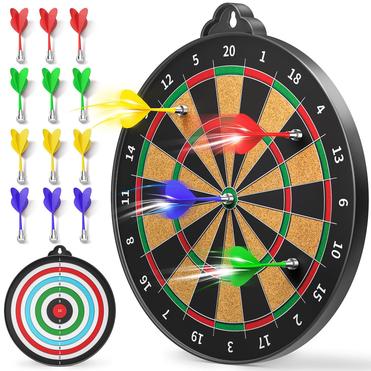 Magnetic Dart Board for Kids - 12pcs Magnetic Darts, Outdoor Kids Games