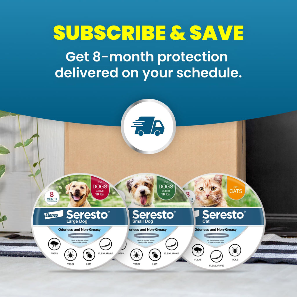 Seresto Cat Vet-Recommended Flea & Tick Treatment & Prevention Collar for Cats | 8 Months Protection
