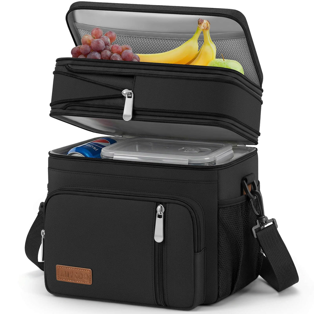 MIYCOO Lunch Bag & Lunch Box for Men Women, Double Deck & Leakproof