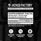 Jacked Factory Creatine Monohydrate Powder 20.4 oz (578g) - 5g Daily Creatine Supplement for Men and Women, Vegan-Friendly, Third-Party Tested - 85 Servings, Blue Raspberry