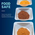 Weigh Boats Medium (100ml, 125 Pack) Disposable Plastic Trays for Scale, Anti-Static Square Tray Weighing Dishes, Polystyrene Lab Dish for Powder Weight, Mixing Epoxy, Food Sample Container, Pour Boat