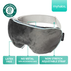 MyHalos® Heated Eye Mask for Dry Eyes - Steam Warm Compress for Eyes - Remove Styes, Chalazion Therapy Warming and Heating Pad Hot Compress - Moist Heat Mask for Blepharitis & MGD - FSA|HSA Eligible