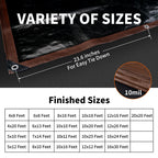 TARPAL Tarp 12x12 Feet Large Tarps Heavy Duty Waterproof 10mil Multipurpose Protective Cover Waterproof,Snow or UV Protection,Durable Reinforced Edges(Brown/Black)