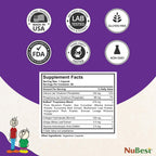 NuBest Tall | Support Bone Strength, Bone Health, Enhanced Immune and Whole Body Wellness with Calcium, Collagen, and Herbs for Ages 5+ & Teens | 60 Capsules