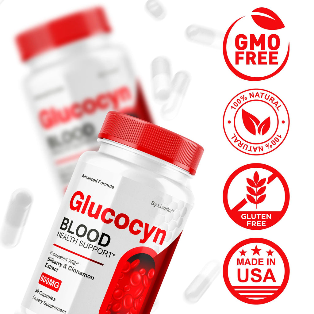 (3 Pack) Glucocyn - Glucocyn Capsules Glycogen Support, Official Gluco Cyn Supplement Pills Health & Wellness All Natural Ingredients, Glucosyn Plus Premium Advanced Formula, 90 Capsules for 3 Months