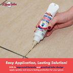 ZippySolve Tile Grout, Repair Kit, Restore & Renew Tile Joints Line, Fast Drying Tile Grout Paint Squeeze Tube for Bathroom Shower Kitchen Floor, Waterproof (8.8 oz, Beige)
