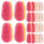 Sponge Refills for Scrub Daddy Dish Daddy - 20 Packs Dish Wand Refills, Scrub Brush Replacement Heads, Dish Brush Replacement Head for Kitchen Cleaning, Pink (Only Sponge Heads)