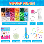 Beads for Crafts, Pony Beads Keychain Making Kit, Bead Pets for Kids Girls