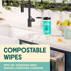 Aunt Fannie's Natural Cleaning Wipes Variety Pack, Multipurpose Surface Cleaner, 35 Count Each, Pack of 6