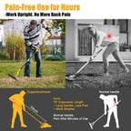 Heavy Duty Thatch Rake for Lawns -15" Dual-Action Dethatcher Thatching Rake with Sharp Blade for Dead Grass Removal,Soil Loosening,Lawn Dethatching,70" Manual Thatcher for Yard,Garden, Lawn