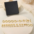 11 Pairs All CZ Hoop Earrings Stack Hypoallergenic Huggie Earring Studs