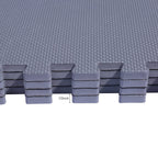 BalanceFrom Puzzle Exercise Mat 1/2' Thick, EVA Interlocking Foam Floor Tiles for Home Gym, Mat for Home Workout Equipment, Floor Padding for Kids, Gray, 24 in x 24 in x 1/2 in, 48 Sq Ft - 12 Tiles