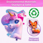 SYNARRY Unicorn Floor Puzzle for Kids Ages 4-6, Large 45-Piece