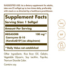 Solgar Megasorb CoQ-10 100 mg, 90 Softgels - Supports Healthy Aging - Coenzyme Q10 Supplement - Enhanced Absorption - Non-GMO, Gluten Free, Dairy Free - 90 Servings