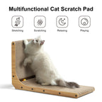 FUKUMARU Cat Scratcher, 26.8 Inch L Shaped Cat Scratch Pad for Indoor Cats