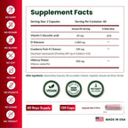 ForestLeaf D Mannose Supplements for Women & Men - D-Mannose 1000mg Capsules with Cranberry, Hibiscus & VIT C - DMannose Pills for UTI, Urinary Tract & Bladder Support - 120 Caps