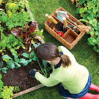 SOLIGT 8 Piece Garden Tools Set with Basket, Gardening Gifts for Women Men