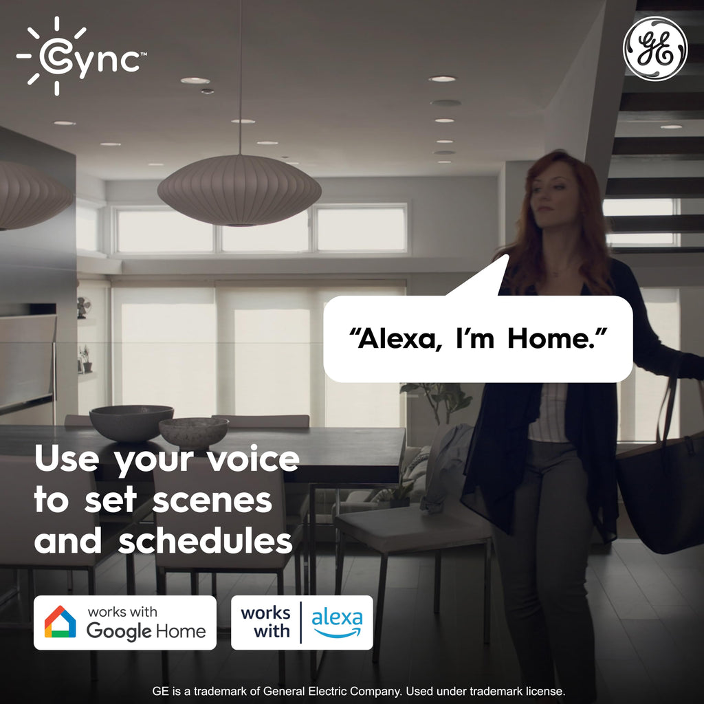 GE Cync Reveal HD+ Smart Undercabinet Light Fixture, Color Changing Undercab Light, Smart Wi-Fi Kitchen Light, Works with Alexa and Google Home, 18-in Bar, 93131251