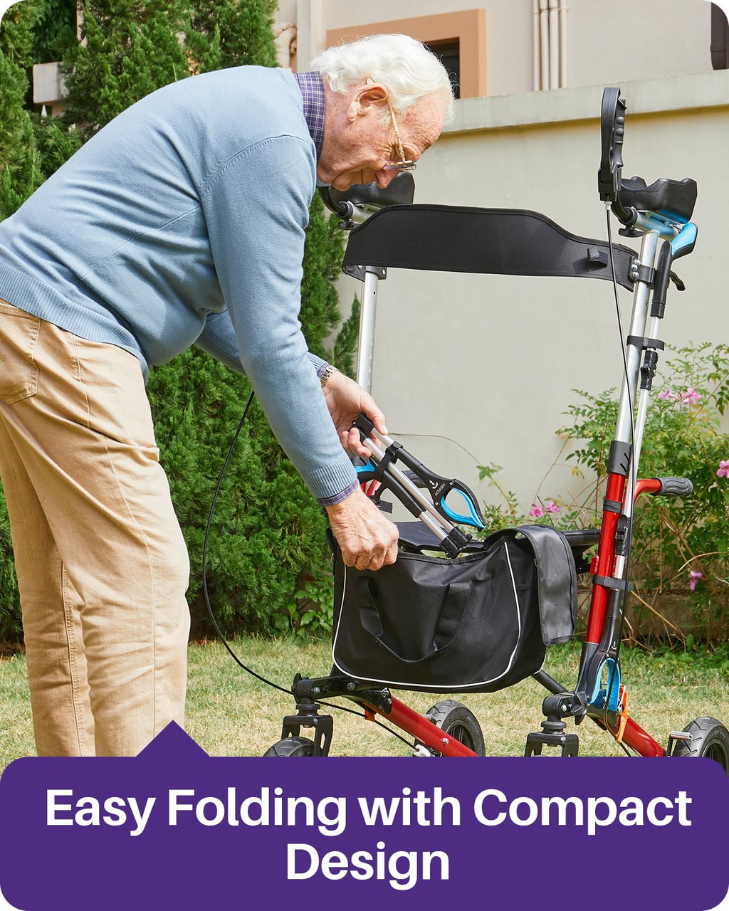 Kekoy 36 Inch Grabber Reacher Tool for Seniors 2 Pack, Foldable Reacher Grabbers Pickup Stick with Anti-Slip 360° Rotating Jaw, 4" Wide Extended Claw with Magnet for Disabled, After Surgery Recovery