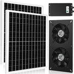 Fanspex Solar 2 Fan Kit with 66.6 Wh Battery Backup for Greenhouse