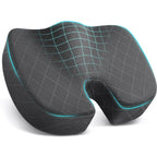 TushGuard Seat Cushion, Memory Foam Office Chair Cushion - Grey, Large