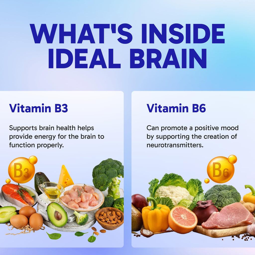 Clinical Effects Ideal Brain - Dietary Supplement for Nootropic Focus and Memory Support - 30 Capsules - B Vitamins, GABA, Alpha-GPC - Helps Support Mental Focus, and Optimal Brain Function