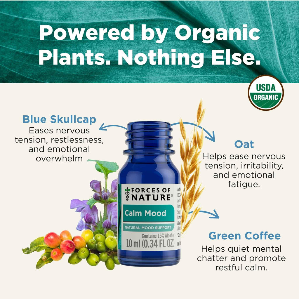 Forces of Nature Calm Mood, Organic Homeopathic Medicine (1 Fl Oz)