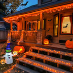 JMEXSUSS 2 Pack Solar Halloween Lights, Total 151FT 400 LED, Orange