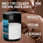 Premium Multi Collagen Peptides Powder (1, 2, 3, 5 & 10) with Protein. Vitamin C, Biotin, Hyaluronic Acid, for Hair Skin and Nails - Marine, Bovine, Chicken & Eggshell (Chocolate, 45 Servings)