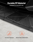 VEVOR Transition Edge Kit, 11-Piece, Durable PP Interlocking Modular Garage Floor Edging, Easy Installation, Only Compatible with VEVOR Drainage Mats, Black，Female