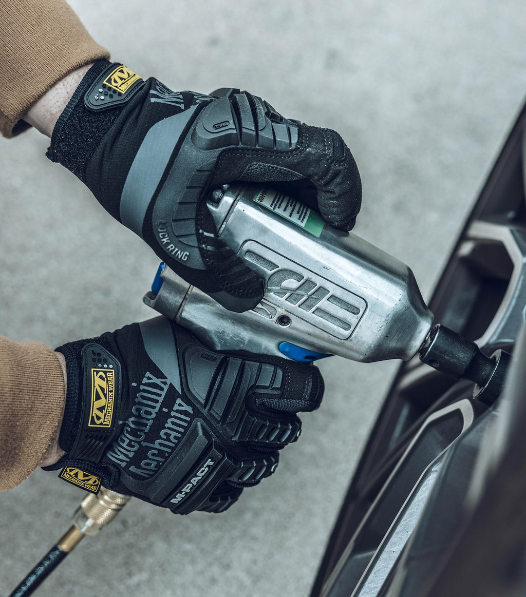 Mechanix Wear M-Pact Impact Resistant Work Gloves - Durable Safety Gloves for Men - Touchscreen Capable - Machine Washable - Breathable - Large - Black