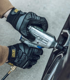Mechanix Wear M-Pact Impact Resistant Work Gloves - Durable Safety Gloves for Men - Touchscreen Capable - Machine Washable - Breathable - Large - Black