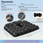 Upgrade Airplane Seat Cushion with No External Air Pump, Inflatable Seat Cushion for Long Flights, Portable Wheelchair Cushions, Adjustable Air Cushion with Non-Skid Bottom Relief Discomfort in Coccyx