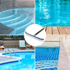 Swimming Pool Brush, 6 FT Stainless Steel Heavy Duty Clean Swimming Pool Brush with Pole, Use for Swimming Pool Wall Tile Floor and Step