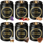 AOOVOO Scented Candles Gift Set - 6 Pack Candles for Men