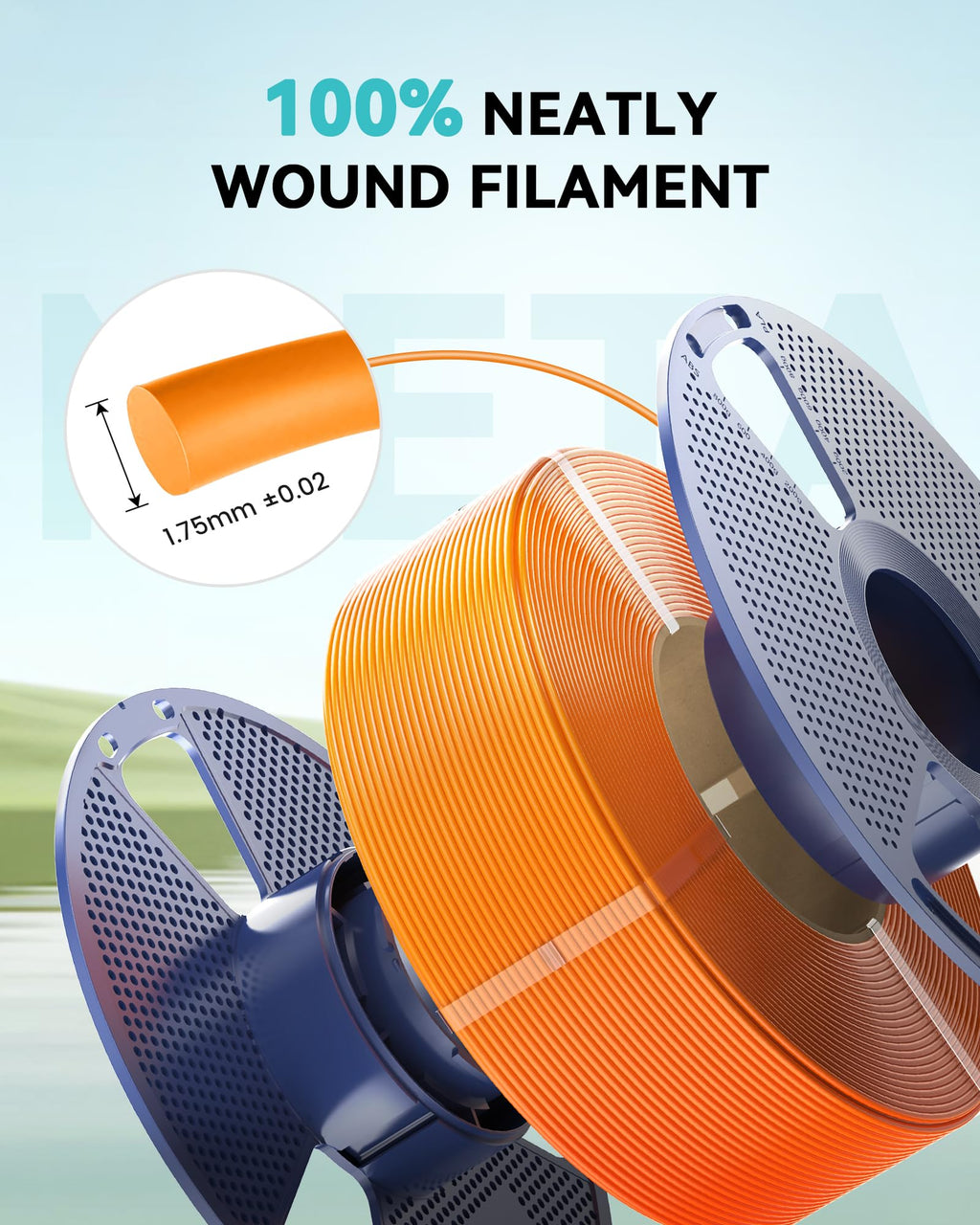 SUNLU High Speed PLA Filament 1.75mm, 4x1KG Meta Bundle