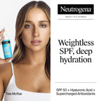 Neutrogena Hydro Boost Hyaluronic Acid Face Moisturizer with Broad Spectrum SPF 50 Sunscreen, Non-Greasy, Fragrance Free Daytime Facial Moisturizer to Hydrate & Soothe Dry Skin, 1.7 fl. oz