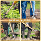 2 Pcs Shovel Handle Replacement 41" Length, 1-1/2" Diameter, Strong Hardwood Solid Ash Wood Straight Handle for Long D Shovels Garden Tool