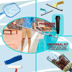 SKIMLITE MANUFACTURING Snaplite Telescopic Pool Pole 12 Ft Adjustable Cleaning Poles Push Button Lock Light Weight Easy Grip, Includes Universal Threaded Adapter for Skimmer Net Brush Vacuum Head