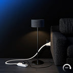 Maximm 360 Degree Rotating Flat Extension Cord 1 Ft Multi 3 Outlet Power Cord Grounded 16 AWG UL Certified, White