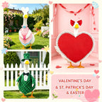 8 Set Holiday Porch Goose Outfits All Seasons Holiday Bundle St. Patrick Easter Summer Hawaiian 4th of July Fall Lawn Goose Clothing Porch Goose Clothes for Goose Patio Yard Lawn Decor