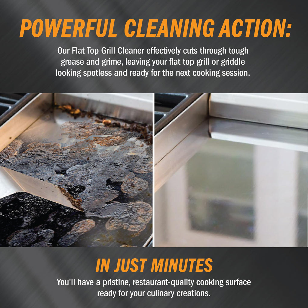 Active Element Flat Top Grill Cleaner – 32 fl oz | Griddle Cleaner, Removes Burnt-On Residue, Food Safe, Non-Caustic Formula, For Blackstone Grills