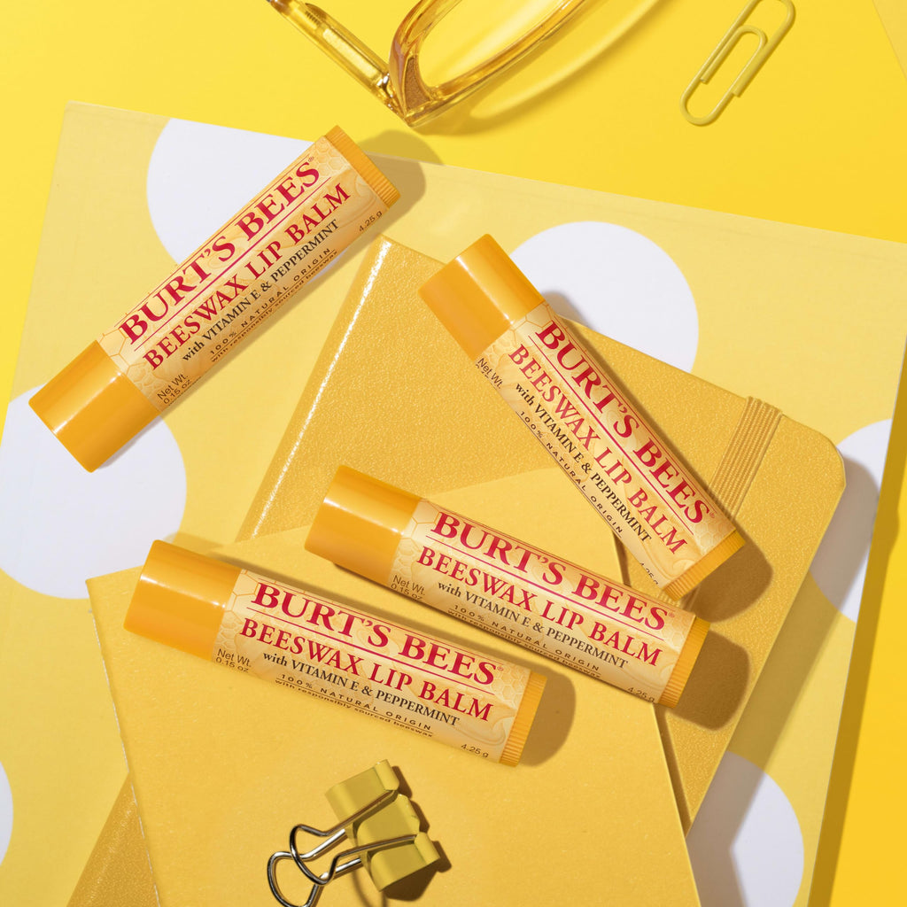 Burt's Bees Lip Balm - Original Beeswax 12 Count Pack in Bulk, Lip Moisturizer With Responsibly Sourced Beeswax, Tint-Free, Natural Origin Conditioning Treatment, 12 Tubes, 0.15 oz