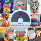 SUNLU Rainbow PLA Filament 1.75mm, 4kg in Total, PLA Rainbow 01-04