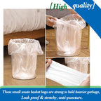 5 Gallon 80pcs (Fit 4.5-5.3 Gal) Small Clear Trash Bags Strong Garbage Bags, 18-20 Liter Bathroom Trash Can Bin Liners, Unscented Plastic Bags for Office, Waste Basket Liner, 4.5,5Gal-Clear