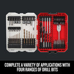 CRAFTSMAN Drill Bit Set 60 Pieces, Impact Driver and Screwdriver Bit Set , Includes Nut Drivers (CMAF1260)